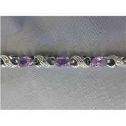 6+ CT Amethyst figure 8 design tennis bracelet