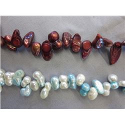 2 Genuine Freshwater Pearl hand tied bracelets