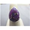 Image 1 : Custom made sterling silver Purple Turquoise ring