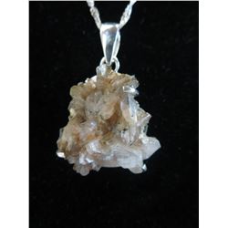 Sterling silver 47 CT Pyromorphite Druzy necklace
