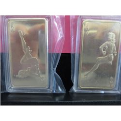 2 x .999 gold clad Pin Up Girl bars