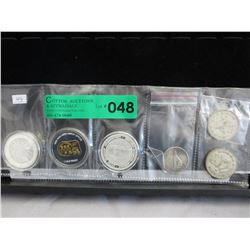 6 Coins - 3 silver & 3 silver finished