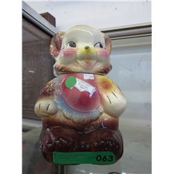 American glazed ceramic cookie jar - Bear