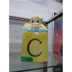 Vintage glazed ceramic cookie jar