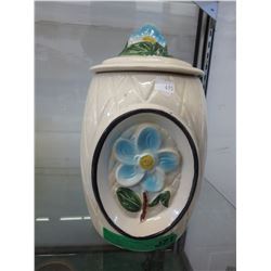 Vintage glazed ceramic cookie jar
