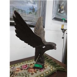 Carved wood Eagle statue