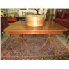 Image 1 : Vintage solid mahogany Duncan Phyfe dining table