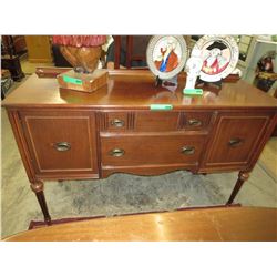 Vintage solid mahogany serving sideboard