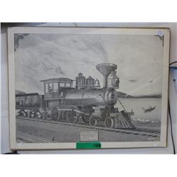 CPR First train into Vancouver print