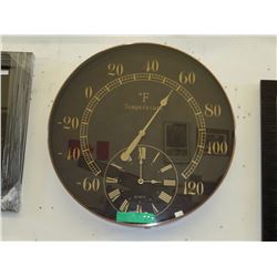 Oversized round Thermometer/Clock