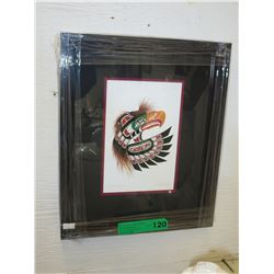 Framed Richard Shorty print "Thunderbird Mask"