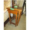 Image 1 : Vintage solid walnut Bobbin Twist nest tables