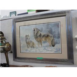 Framed print: "Solo Singer - Grey Wolves"