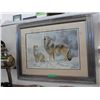 Image 1 : Framed print: "Solo Singer - Grey Wolves"