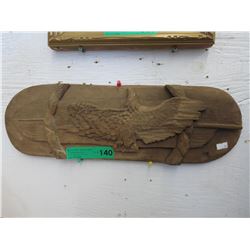 Carved wood folk art wall carving