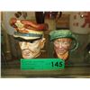 Image 1 : 2 Glazed ceramic character jugs
