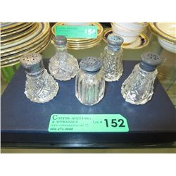 5 Sterling topper salt & pepper shakers