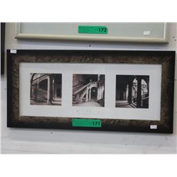 Framed Bill Philip print of staircases