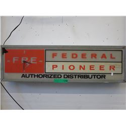 Federal Pioneer - illuminated clock sign