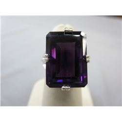 Amethyst Solitaire Ring