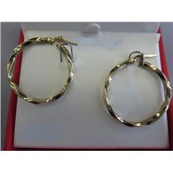 9KT Yellow Gold Hoop Earrings