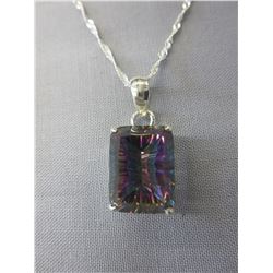 Mystic Topaz Pendant & Chain