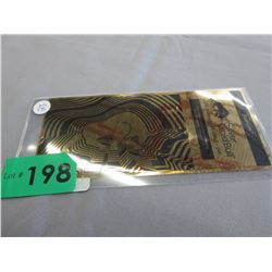 Gold foil Note, 1/10 Gram of 24KT Gold