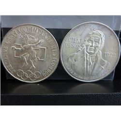 2 x 1968 Mexico City Olympic coins