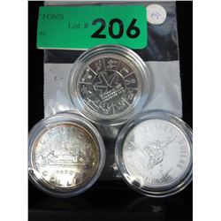 3 Canada 50% Silver Dollars