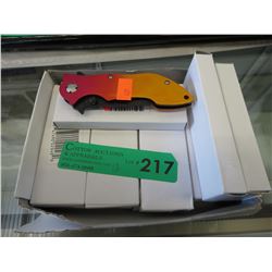 12 New folding knives - 2.5" blades