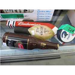 3 Beer pulls, including Budweiser
