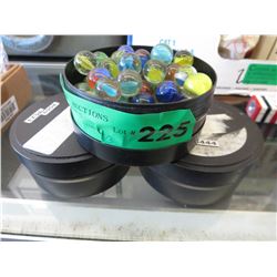 3 Small containers of marbles