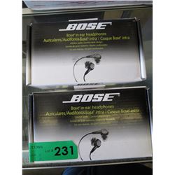 2 New Bose in ear headphone