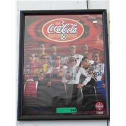 Framed Coca-Cola / Nascar poster - 2002