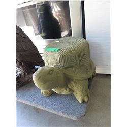 Concrete turtle plant stand/seat