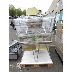 Skid of vintage office chairs - vinyl seats