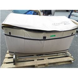 Transports bin of assorted misc. goods