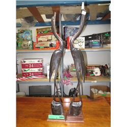 2 Vintage Ibis statues