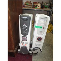 2 Electric radiator style space heaters