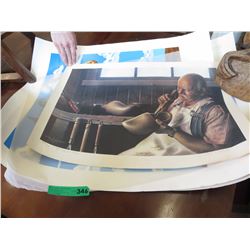 3 Unframed art posters
