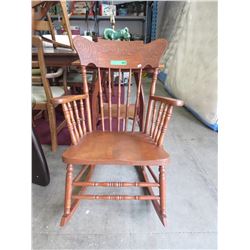 Vintage Canadiana pressed back rocker