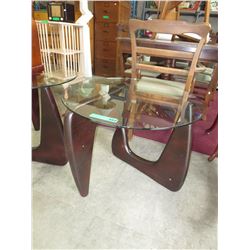 NEW - Round glass top side table