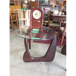 NEW - Round glass top side table