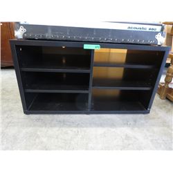 Black wood TV stand