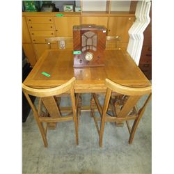 Vintage English oak draw leaf table