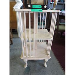 White 2-shelf spinning display unit - used