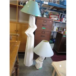 Matching floor standing & table lamps