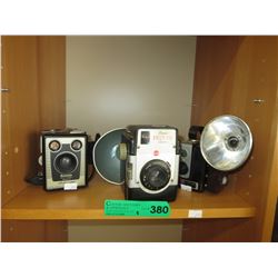 3 Vintage Brownie cameras