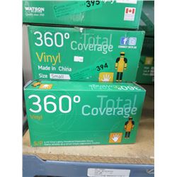 Case of new vinyl gloves - size small