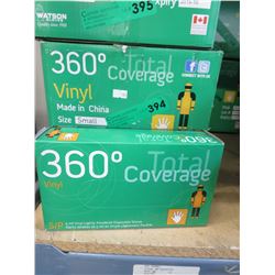 Case of new vinyl gloves - size small
